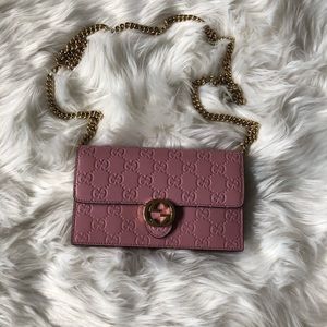 Pink Gucci crossbody
